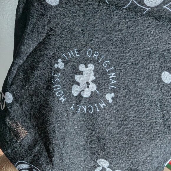 Disney Parks Mickey Mouse Black White XL Satin Style Pajama Lounge Pants Womens - Picture 2 of 9